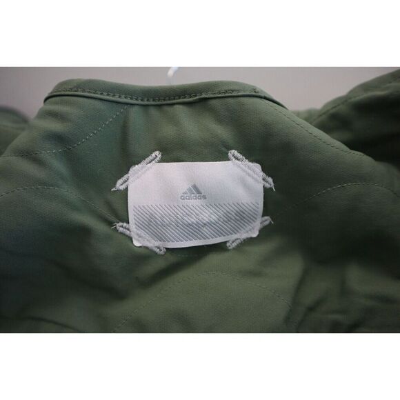 Adidas HF9105 Men Sz M Natural Green/Cream Adicross Reversible Sherpa Jacket - Picture 6 of 16